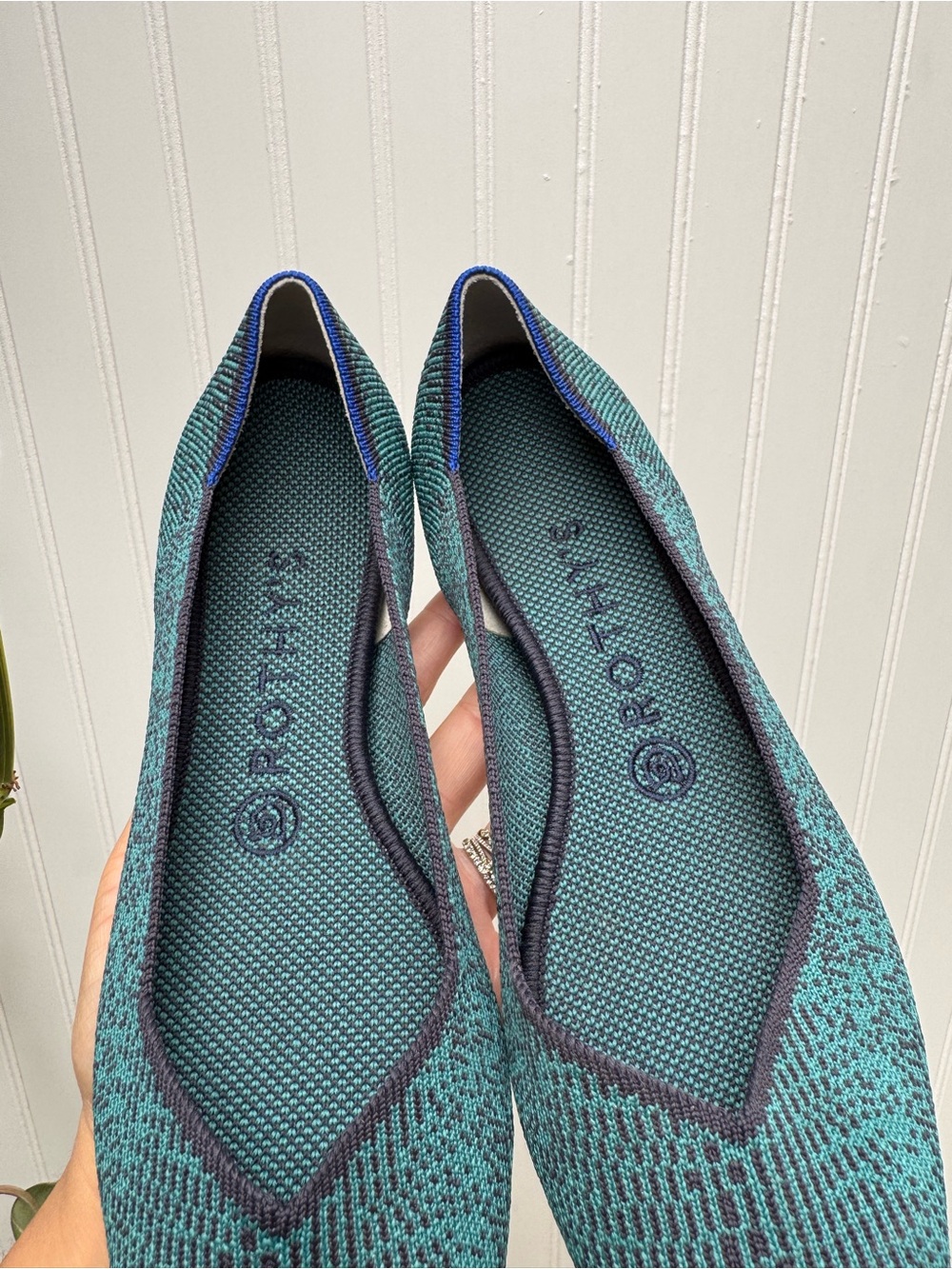 Rothy's The Point Flat Spruce Python 9 - Picture 3 of 9